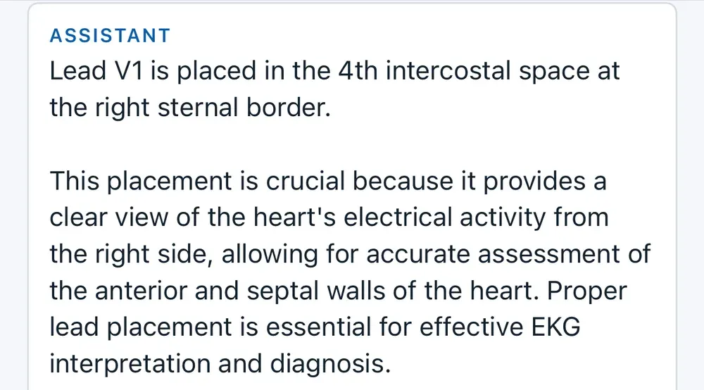 CCMA Assistant answering a question about EKG lead placement